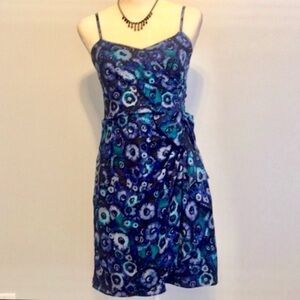 Lauren Conrad fitted blue floral dress